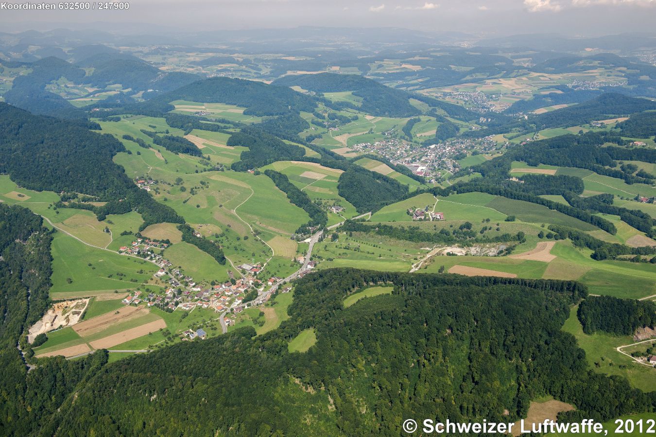 vom Hauenstein Blickrichtung nordwärts nach Läufelfingen